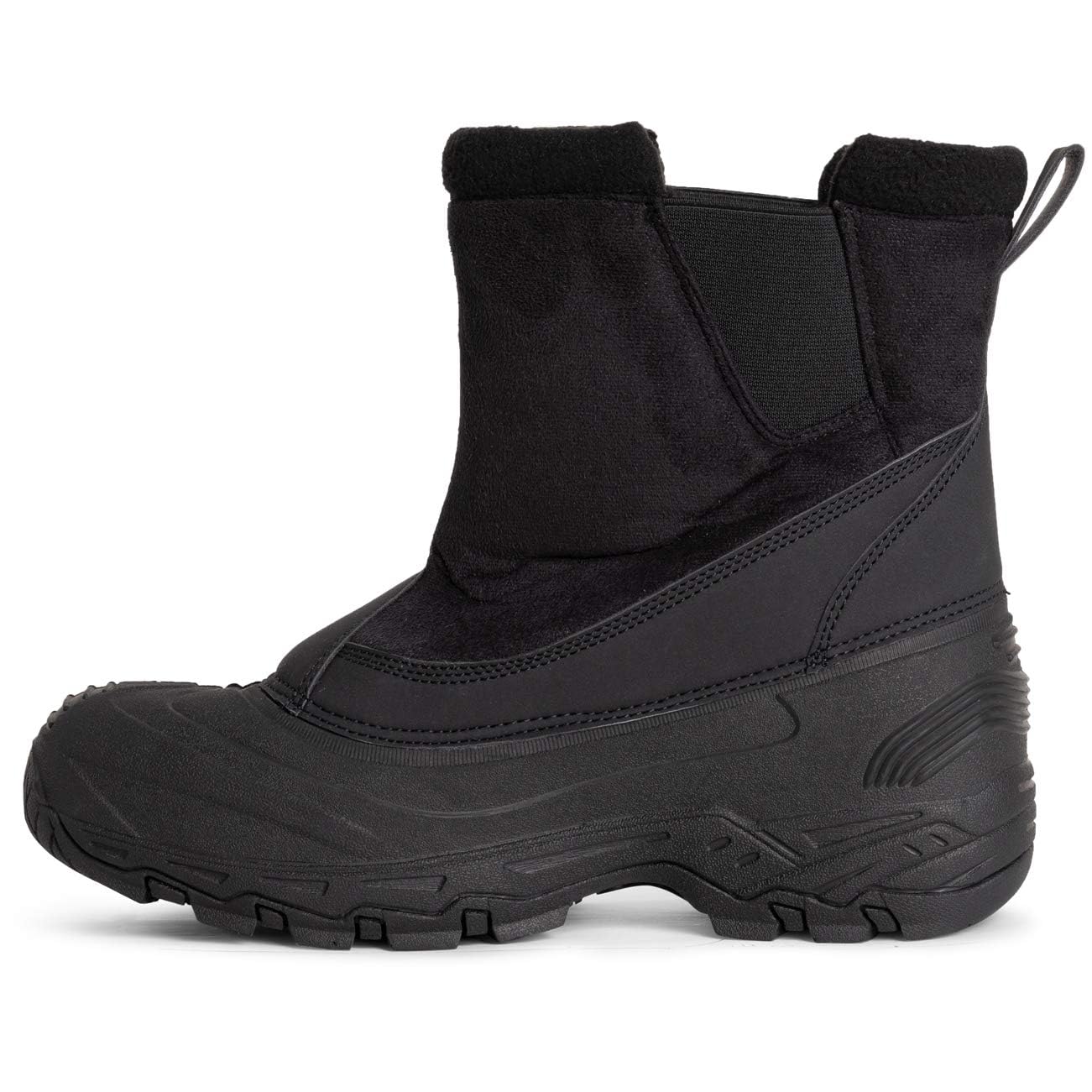 POLAR Mens Waterproof Outsole Deep Tread Fully Faux Fur Lined Winter Durable Snow Boots - Image 3