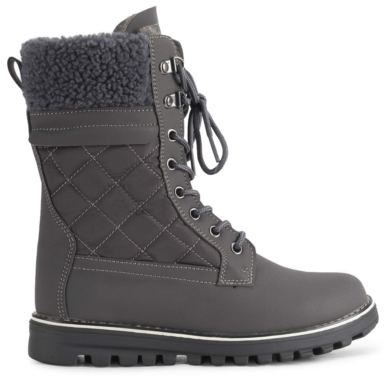 POLAR Womens Memory Foam Outside Pocket Inside Zip Thermal Waterproof Deep Tread Rubber Sole Snow Boots - Image 4